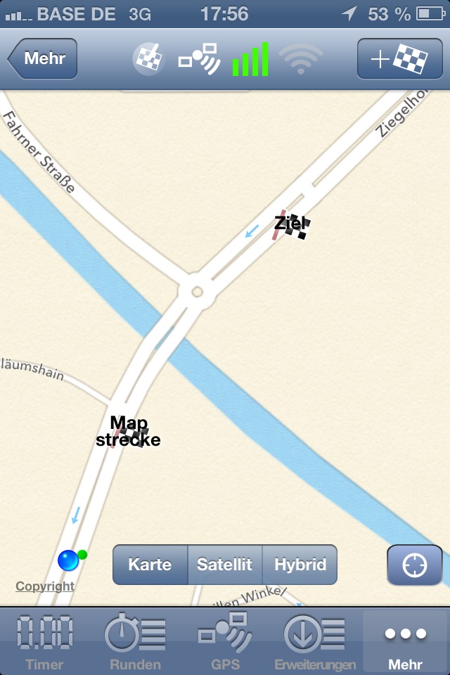 Tryed to make gps route with Map-function. Start Trigger Ziel Trigger, but no direction, didnt know what to set.