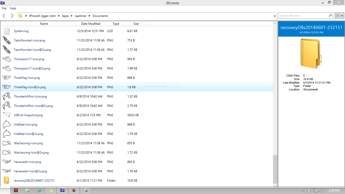 Hi Harry, when I opened the Document folder it only showed the track maps and no Raw Video files. I attached a copy of the screen below from ibrowse:
